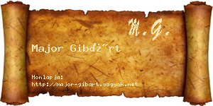 Major Gibárt névjegykártya